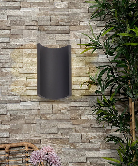 5"H 2-Light LED Outdoor Wall Sconce Light Fixture Bronze Finish by ET2