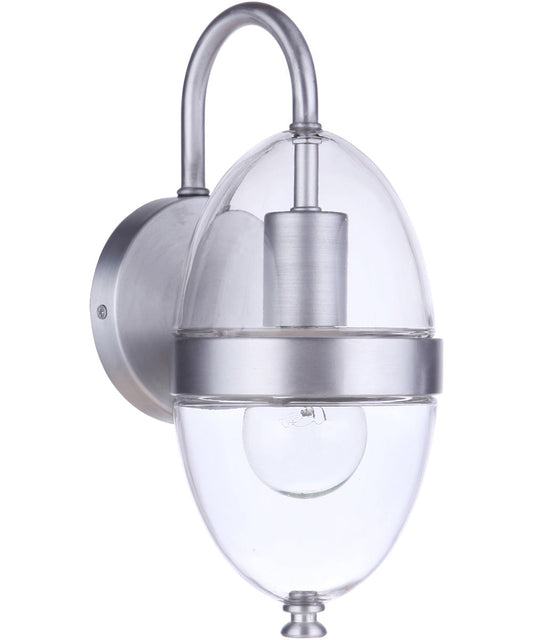 Outdoor Wall Light Satin Aluminum